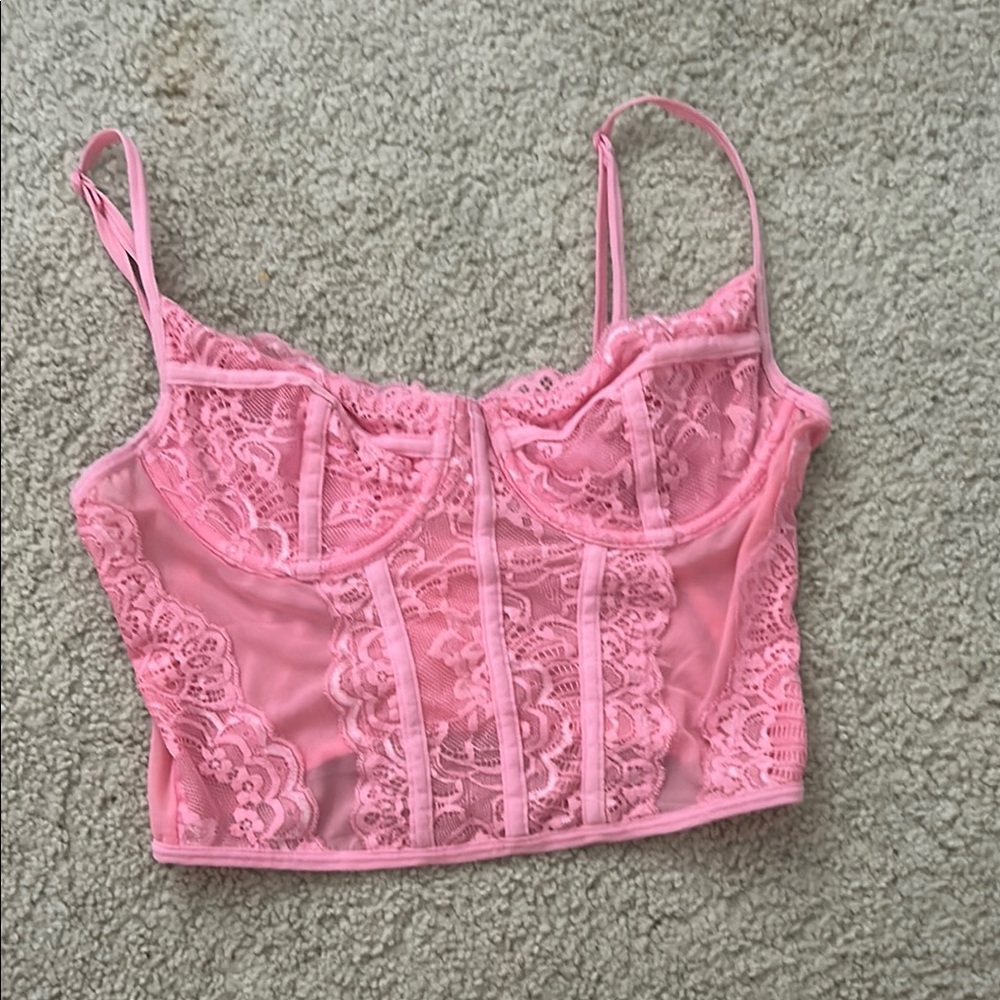 Tilly's Pink Mesh Bustier